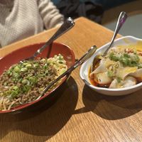 Noodles and wontons  at Spicy Moon - Chelsea in New York City