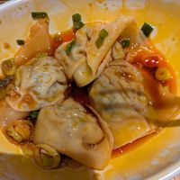 chili oil dumplings at Spicy Moon - Chelsea in New York City