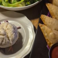 char sui bun + crabless rangoons at Spicy Moon - Chelsea in New York City