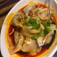 dumplings in chili oil at Spicy Moon - Chelsea in New York City