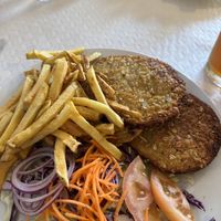 Quinoa “burger"  at Restaurante Ilhéu in Sao Miguel