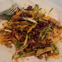 Salad with tofu stripes (ji si sha la) - must try, the dressing is a bomb!  at Asian Pavillon in Vienna