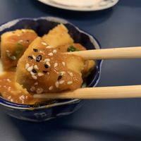 Fried tofu with peanut sauce  at Asian Pavillon in Vienna