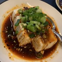 Marinated silk tofu with AWESOME chilidressing and spring onion  at Asian Pavillon in Vienna
