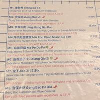 Lunch menu at Asian Pavillon in Vienna