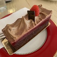 Chocolate and raspberry little cake (vegan and gluten free)  at Isabella Glutenfreie Pâtisserie - Alter Wall in Hamburg