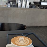 Wonderful oat flat white at Option Coffee Bar in Udon Thani