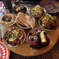 Mezze - all vegan options!   at Al-Farid in Exeter