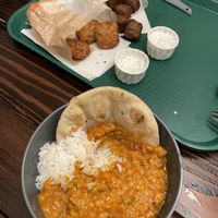 Dalh, pakoras and onion bahji  at Disneyland - Colonel Hathi's Outpost in Chessy