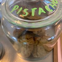 Vegan pistachio cookies  at Trava in Madrid