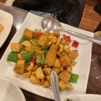 fake chicken stir fry   at Koukien in Yokohama