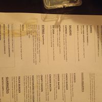 Menu at Boteco Burger in Sao Pedro Do Sul