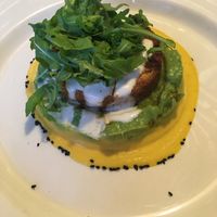 Garnished tofu steak  at Cafe Ukrop II in St Petersburg