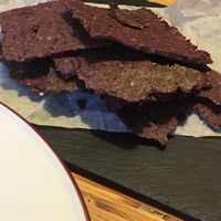 Beetroot raw bread at Cafe Ukrop II in St Petersburg