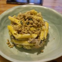 Pasta with mushroom at Cafe Ukrop II in St Petersburg