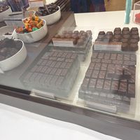 Vegan options on display at Leonidas - Grand Place in Brussels