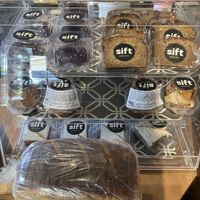 Chocolate donuts from Sift (top right) at BlueNose Coffee in Farmington