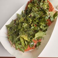 Muhamarra on everything bagel  at Baby's Bagels in Salt Lake City