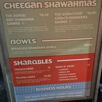 Menu at Amo Sami's Shawarma in Dearborn