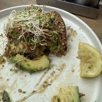 Mostly demolished avocado toast  at Oh Martine ! in Geneva