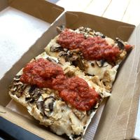 My own vegan pizza creation 💖🍕😋 Satisfying!! Vegan Cheese was gooey and very yummy!  at Joyride Pizza - Market St in San Francisco