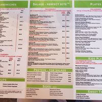 Full menu sideways at Fresh To Order in Atlanta