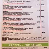 Menu at Fresh To Order in Atlanta