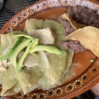 Enchiladas verdes at 9 ó 6 Comida Vegana. in Puebla