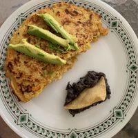 Omelette (bean based)   at 9 ó 6 Comida Vegana. in Puebla