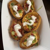 potato skins! at Station No 3 in Kirkwood