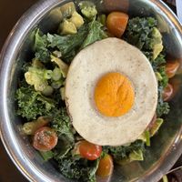 kale salad + egg! at Station No 3 in Kirkwood