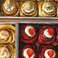 Flavors, red velvet, salted caramel peanut, and cookie dough! at CINNAMOR in Canggu