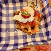 Strawberry shortcake at Whips Waffle Company in St Augustine