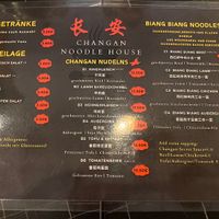 Clearly labeled vegan dishes.  at Chang an Noodle House in Hannover