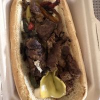 Philly cheese steak 1 round 1   at Wells Roadside  in St Louis Park