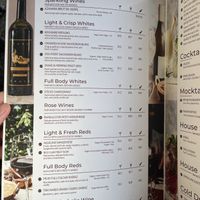 Good that even the wine list has vegan labelling  at It's Mirchi Healthy Indian in Stafford