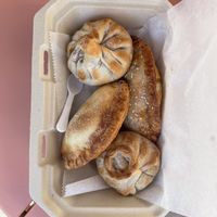 Variety of vegan empanadas   at Che Empanadas  in Raleigh
