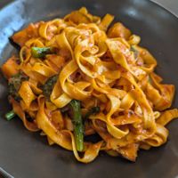 Vegan authentic Tagliatelle at General Roberts Hotel in Newcastle