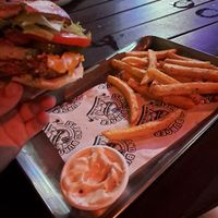Burger with vegan aioli (10/10)!! at Island Burger in Magnetic Island