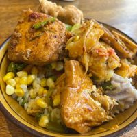 Mixed veggies over rice and millet at Yirantang Vegetarian Restaurant - Siheyuan Branch - 壹然堂素食馆 - 四合园店 in Qujing