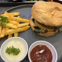 Spicy tofu burger   at The Planters in Ao Nang