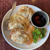 Fried dumplings.  at Au Lac Royal Vegan Cuisine in Dickson