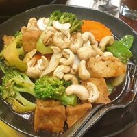 Cashew, tofu & veg stirfry was yummy at Au Lac Royal Vegan Cuisine in Dickson