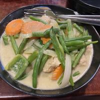 Green curry with mock chicken   at Au Lac Royal Vegan Cuisine in Dickson