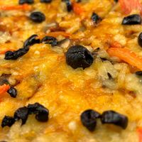 Make your own with mushrooms and olives  at Caprinos Pizza in Newcastle Upon Tyne