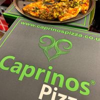 Pizza boxed  at Caprinos Pizza in Newcastle Upon Tyne
