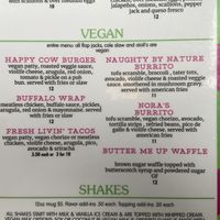 Good Truckin’ Diner - Vegan Menu section   at Good Truckin' Diner  in Grand Rapids