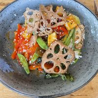 Gochujang tofu  at Catalyst Restaurant in Cambridge