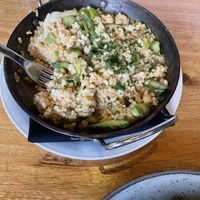 Vegan paella  at Catalyst Restaurant in Cambridge