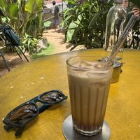 Salted caramel iced coconut latte   at Bunch in Hiriketiya